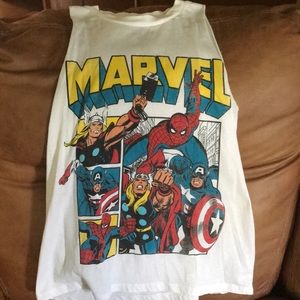*FINAL PRICE* Marvel cut off Avengers shirt